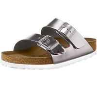 BIRKENSTOCK, Cuir argenté métallisé, 37 EU
