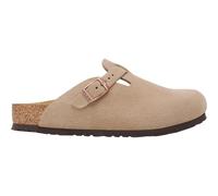 Birkenstock Enfants Boston BS Suede Leather Chaussons, Taupe, 33