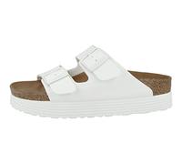 Birkenstock Femme Arizona Grooved White Veg, Birko Flor Sandale