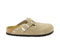 Mules et sabots Birkenstock Boston Rivet Suede - Narrow pour 40 Beige