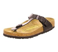Birkenstock Femme Gizeh Birko-flor Vernis Tongs, Noir, 37 EU