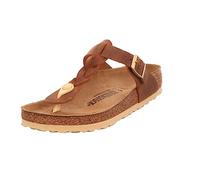 Birkenstock Femme Gizeh Braided Cognac, Oiled Leather Flip Flops, 38 EU