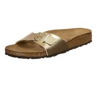 Birkenstock Femme Mules Madrid Birko-Flor Gold Sandale, 36 EU Étroit