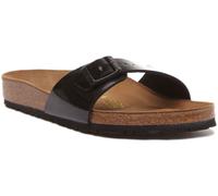 BIRKENSTOCK Femmes Madrid Lanière Simple Birko-Flor Noir Verni Taille UK 4 - 12
