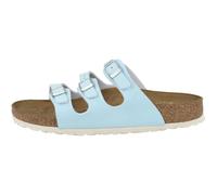 Birkenstock Florida Birko-Flor Sandales étroites en nubuck pour femme, bleu, 40 EU Schmal