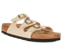 Birkenstock Florida Bs Triple Boucle Cuir Sandale Femme En Beurre EU 37-42