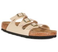 Birkenstock Florida Fresh Sandales en cuir rose doux à triple boucle