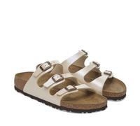 BIRKENSTOCK FLORIDA GRACEFUL PEARL WHITE SANDALES CLAQUETTE TRIPLE BANDE LARGEUR