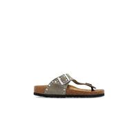 Birkenstock - Gizeh Rivet Suede Leather - Femme - Chaussures - Beige - Taille: 36 EU