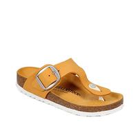 Birkenstock Gizeh VL 341201 Sandales unisexe pour adulte, Nubuck abricot, 9-9.5