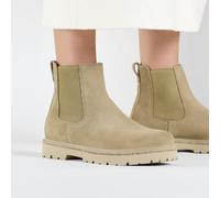 BIRKENSTOCK HIGHWOOD WOMEN SLIP ON TAUPE CHELSEA BOTTINES À ENFILER CUIR VELOUR