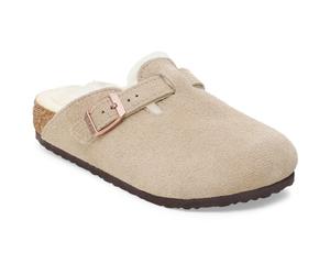 Birkenstock - Kid's Boston Leve Shearling - Chaussons classiques - EU 36 - Narrow - taupe