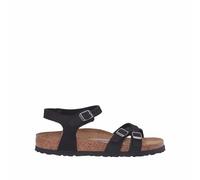 Birkenstock KUMBA 1029526 Sandales Femme Noires à Boucles en Cuir 38