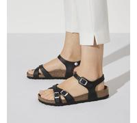 BIRKENSTOCK KUMBA BLACK NOIR SANDALES CROISÉE CUIR LARGEUR ETROITE