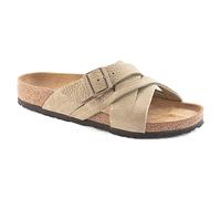 Birkenstock Lugano 1022779 Chaussons Homme Kaki délavé avec Boucle en Cuir 42