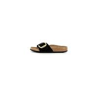 Birkenstock Mules Madrid Big Buckle Nubuck Noir Femme Taille 39