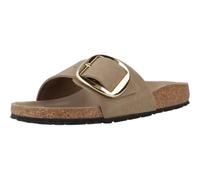 Birkenstock Mules Madrid Big Buckle Cuir huilé coupe étroite Beige Taille 38 Femme