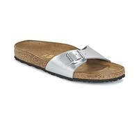 Birkenstock MADRID Birko-Flor, Mules Femme, Argent (Silber), Taille 36 EU Étroit