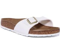 Birkenstock Madrid Birko-Flor, Mules Femme, Blanc (Weiss Lack), 41 EU