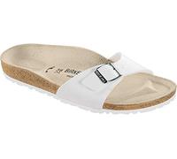 Birkenstock Madrid Birko-Flor, Mules Femme Blanc (Weiss Lack) 43 EU