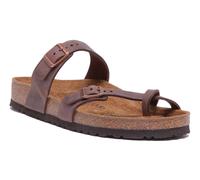 Birkenstock Mayari Oiled Leather Strappy En Marron Foncé Taille UK 2-9