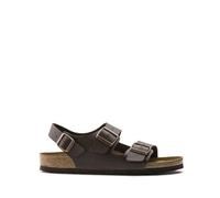Birkenstock Sandales plates hommes Milano Birko-Flor Marron Taille 46