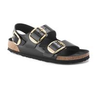 Birkenstock - Milano Big Buckle Noir Verni - Sandales Femme - 37