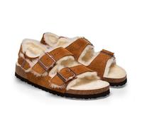 Birkenstock, MILANO SUEDE SHEARLING, Chaussures Sandales Mode Unisexe, Mink, 39 EU