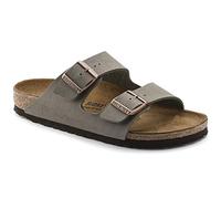 Birkenstock Mixte Arizona Birko-flor Nubuck Large Mules, Gris Stone, 44 EU