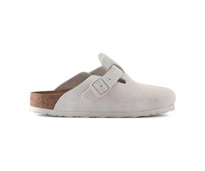 Birkenstock - Modello Sabot Antique White Suede Clogs - Homme - Chaussures - Blanc - Taille: 38 EU