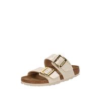 BIRKENSTOCK Mule 'Sydney' crème / moutarde, Taille 40