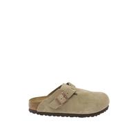 Birkenstock - Mules beiges en daim avec logo gravé - Femme - Chaussures - Beige - Taille: 45 EU