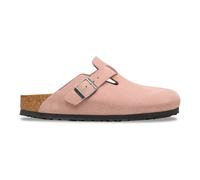 Sabots Birkenstock Boston en cuir suédé étroit rose clair marron - 42
