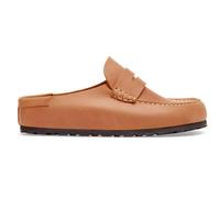 Birkenstock Naples Wrapped Natural Leather Oiled Clogs Marron EU 41