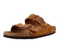 Birkenstock Pantoufles pour Femmes Arizona 1031731 Rivet Border Mink Marron avec Boucles et Clous