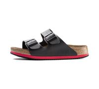 Birkenstock Professional Homme Arizona SL Sandales Bout Ouvert, Noir (Black Ls Black/Red), 39 EU