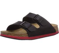 Birkenstock Professional Homme Arizona SL Sandales Bout Ouvert, Noir (Black Ls Black/Red), 43 EU