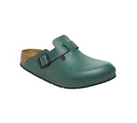 Birkenstock Professional Boston PRO Grün NuBucleder Clogs à Semelle Plate