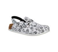 Birkenstock Professional Kay SL Da-Clogs Cuir Blanc Combiné, Semelle Plate