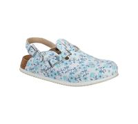 Birkenstock Professional Kay SL Da-Clogs Cuir Blanc Combiné, Semelle Plate