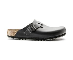 Birkenstock - Sabot Classique en Cuir - Homme - Chaussures - Noir - Taille: 42 EU