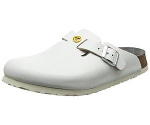 Birkenstock Sabots Boston ESD pour Homme, Semelle Normale, Blancs, 40