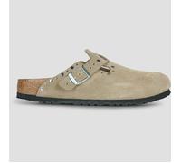 Birkenstock Sabot Boston en daim étroit à rivets Taupe Femme 36 EU