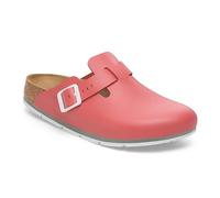 BIRKENSTOCK Sabots Boston Pro en cuir - Chaussures professionnelles certifiées de qualité supérieure pour la médecine, la restauration et le service, Rouge Mars, 41 EU