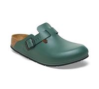 BIRKENSTOCK Sabots Boston Pro en cuir - Chaussures professionnelles certifiées de qualité supérieure pour la médecine, la restauration et le service, Thym, 43 EU