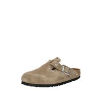 Mules et sabots Birkenstock Boston Rivet Suede - Narrow pour Femme 39 Beige