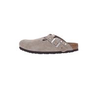 Birkenstock Sabot Boston en daim étroit à rivets Taupe Femme 36 EU
