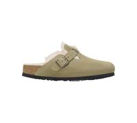 Birkenstock - Sabots chauds et doux - Boston Shearling Leather/Suede Regular Taupe en Cuir - Taille 42 - Marron Marron 42