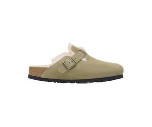 Birkenstock - Sabots chauds et doux - Boston Shearling Leather/Suede Regular Taupe en Cuir - Taille 42 - Marron Marron 42