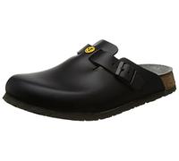 BIRKENSTOCK Boston Chaussures en Cuir Naturel Antistatique, Noir, 41 EU étroit, Noir, 43 EU